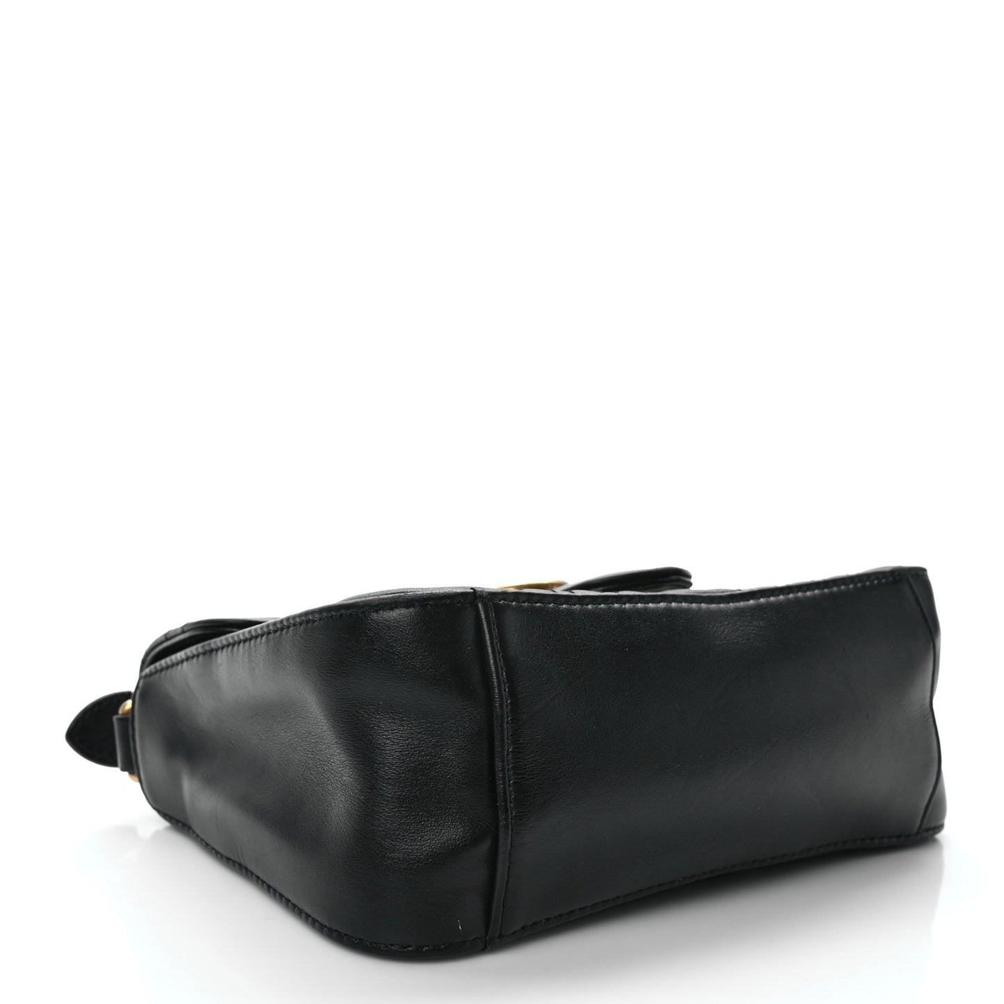 Calfskin Matelasse Mini GG Marmont Top Handle Shoulder Bag Black