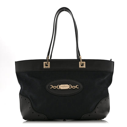Gucci Monogram Large Punch Tote Black 1 of 10