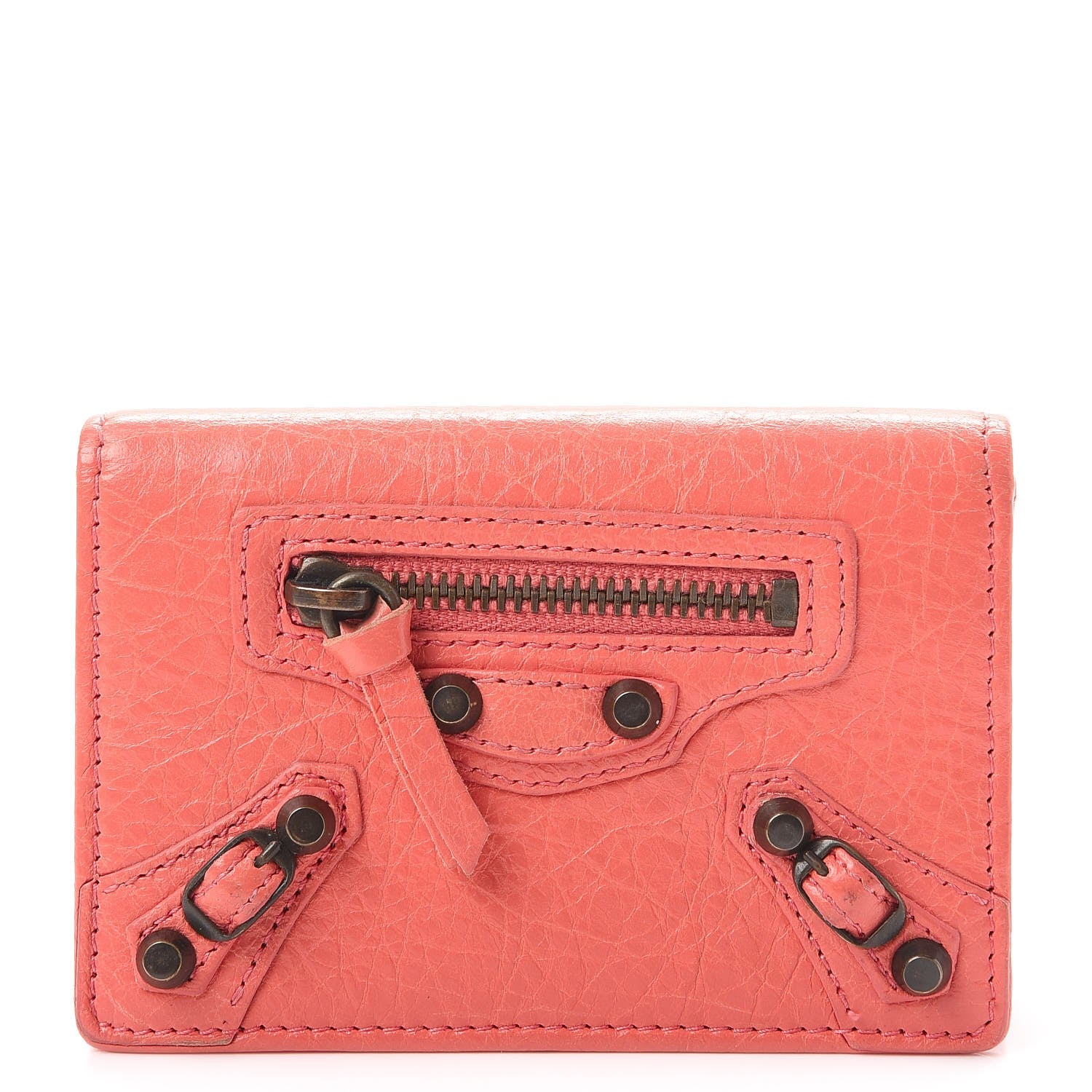 Balenciaga Agneau Classic Hardware Card Case Rose Azalee 1 of 13