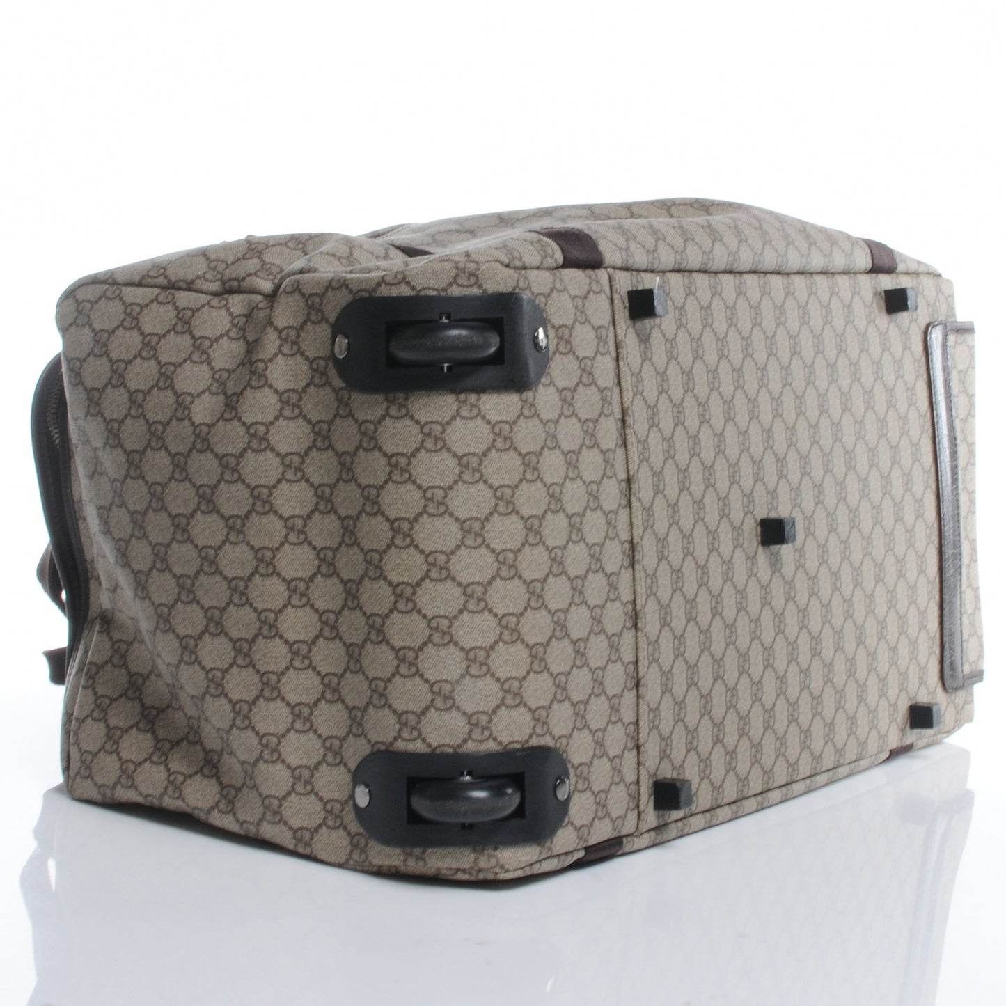 GG Plus Monogram Medium Carry On Duffle Trolley Brown