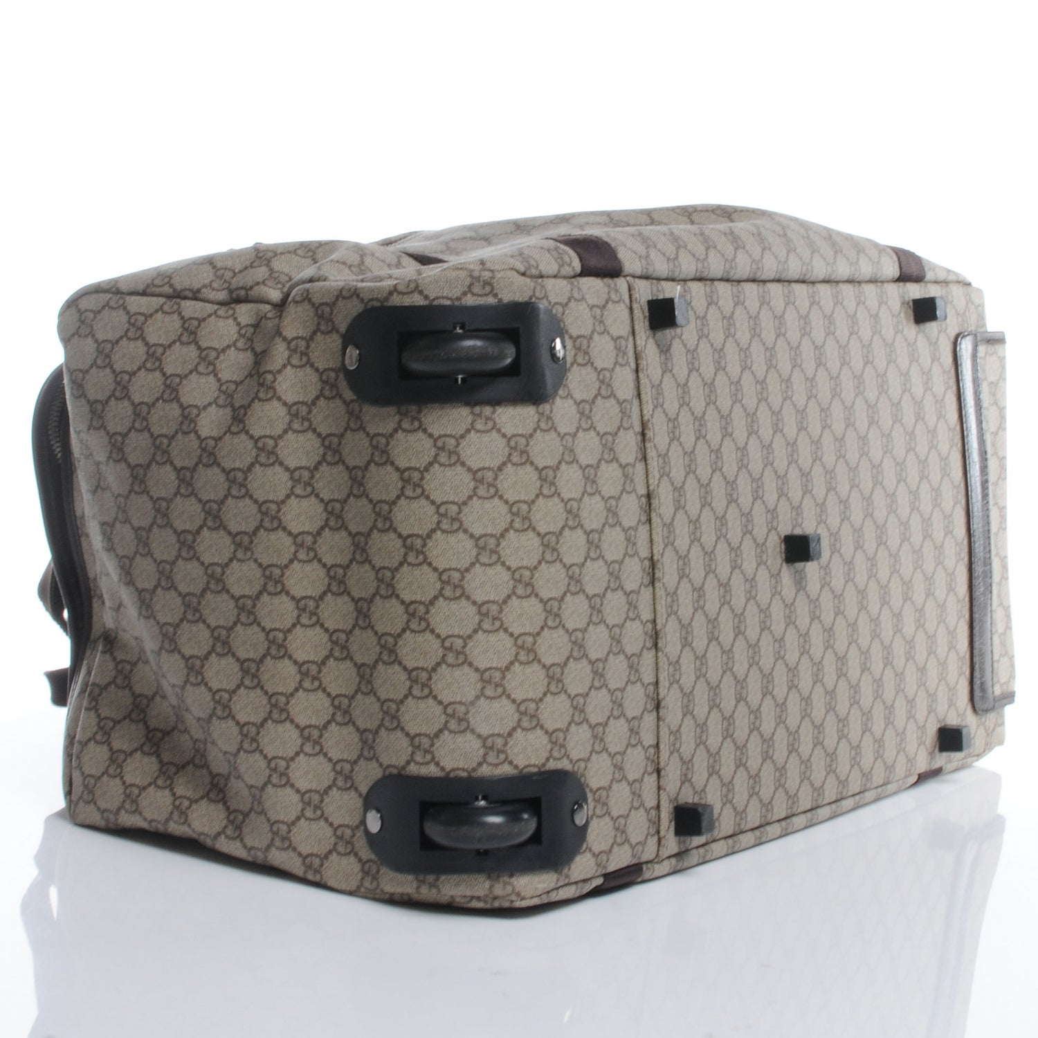 Gucci GG Plus Monogram Medium Carry On Duffle Trolley Brown 4 of 7