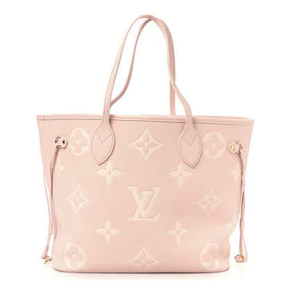 Louis Vuitton Empreinte Monogram Giant Neverfull MM Pink Quartz Beige 1 of 10
