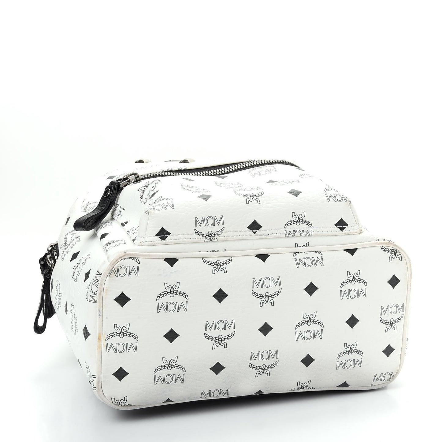 Visetos Small Sprinkle Stud Stark Backpack White