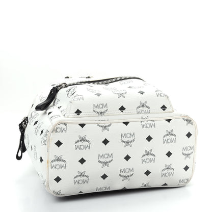 MCM Visetos Small Sprinkle Stud Stark Backpack White 4 of 9