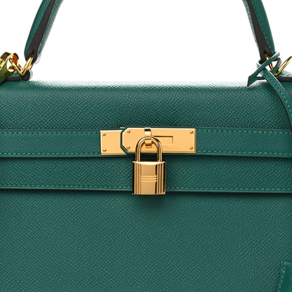 Hermes Epsom Kelly Sellier 32 Malachite 8 of 14