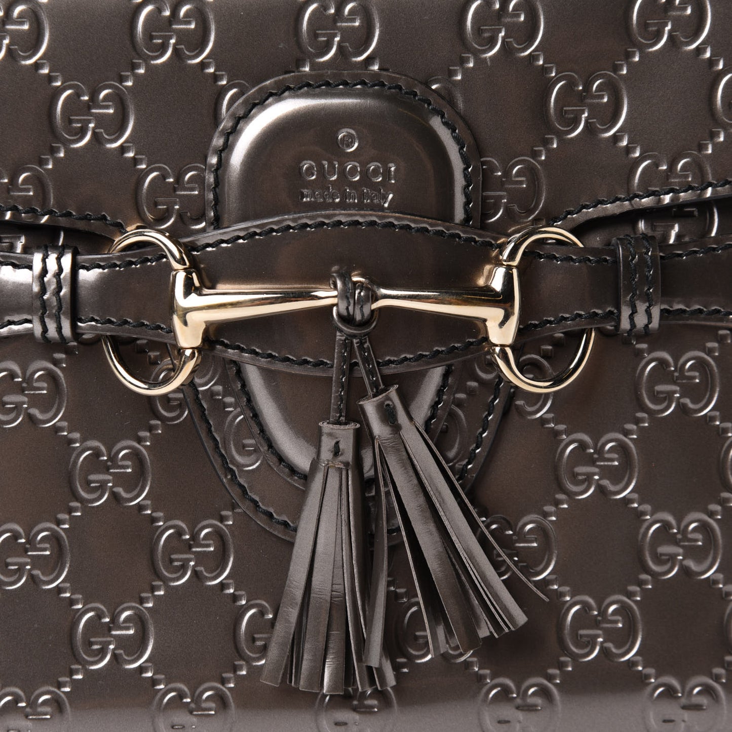 Shine Guccissima Medium Emily Chain Shoulder Bag Sasso