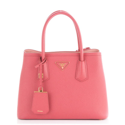 Prada Saffiano Cuir Small Double Bag Tamaris Pesca 1 of 7