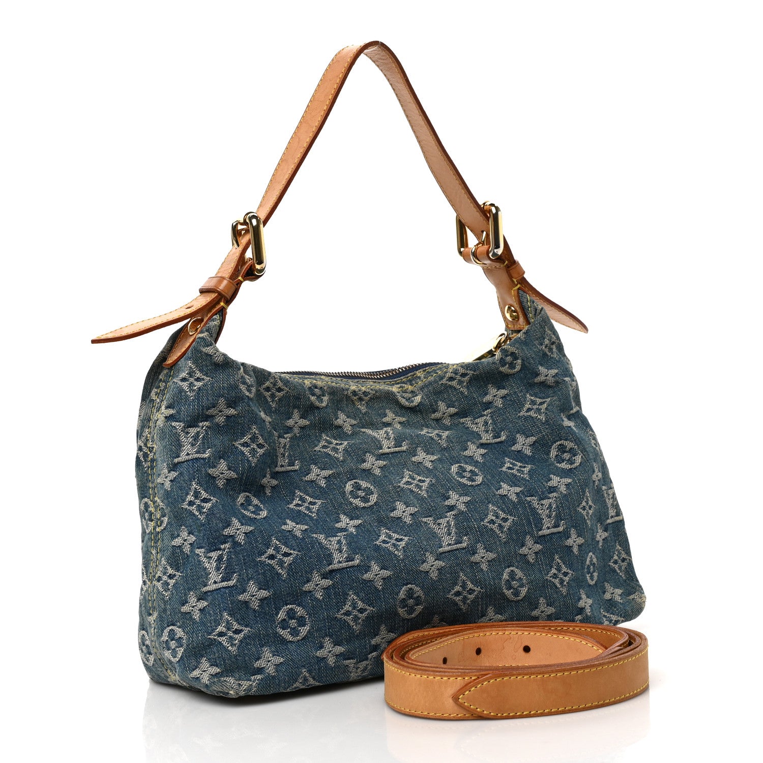 Louis Vuitton Monogram Denim Baggy PM Blue 3 of 9