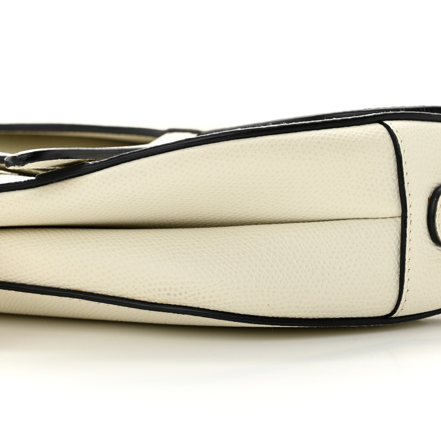 Christian Dior Grained Calfskin Saddle Bag White 10 of 10