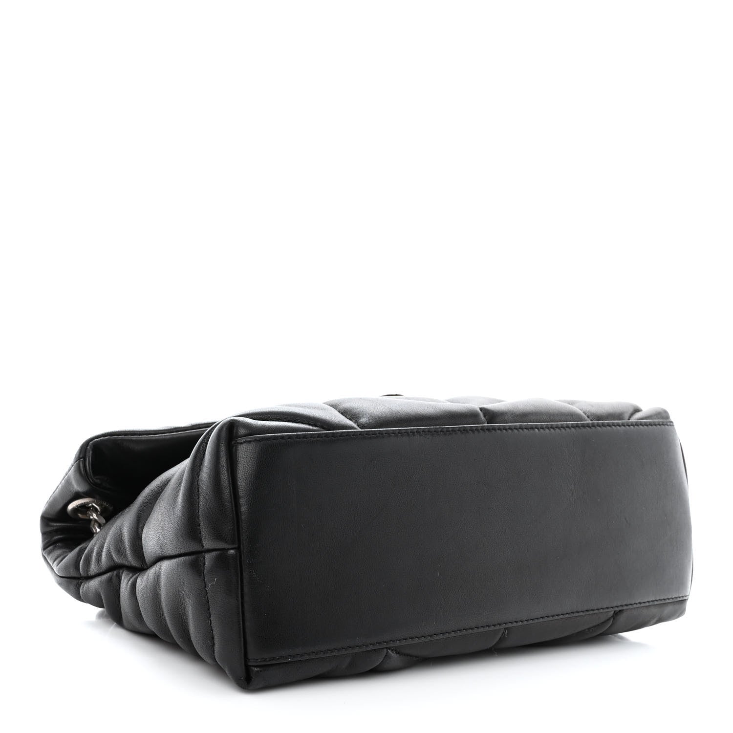 Saint Laurent Lambskin Quilted Small Loulou Puffer Monogram Chain Satchel Black 4 of 11