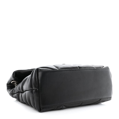 Saint Laurent Lambskin Quilted Small Loulou Puffer Monogram Chain Satchel Black 4 of 11