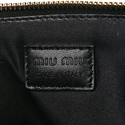 Miu Miu Nappa Matelasse Double Zip Pochette Clutch Black 7 of 10