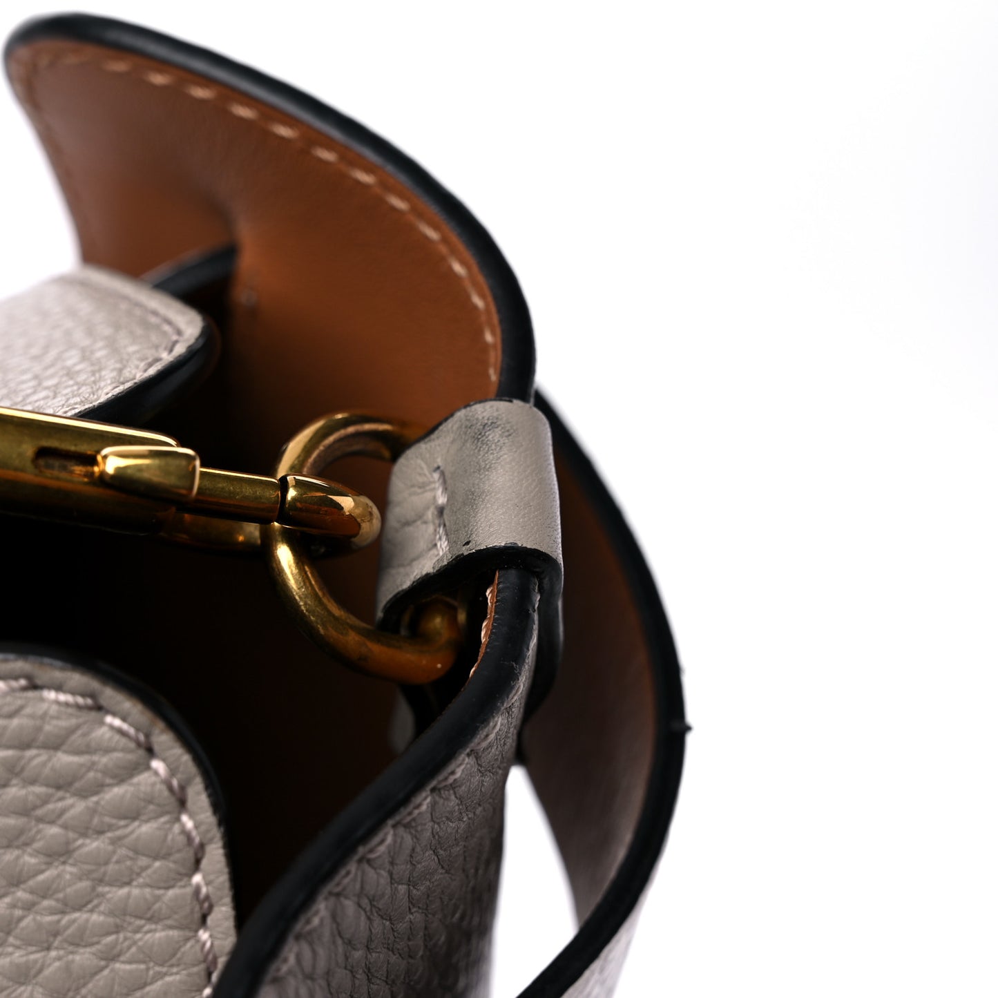 Soft Grain Calfskin Medium Belt Bag Mineral Grey