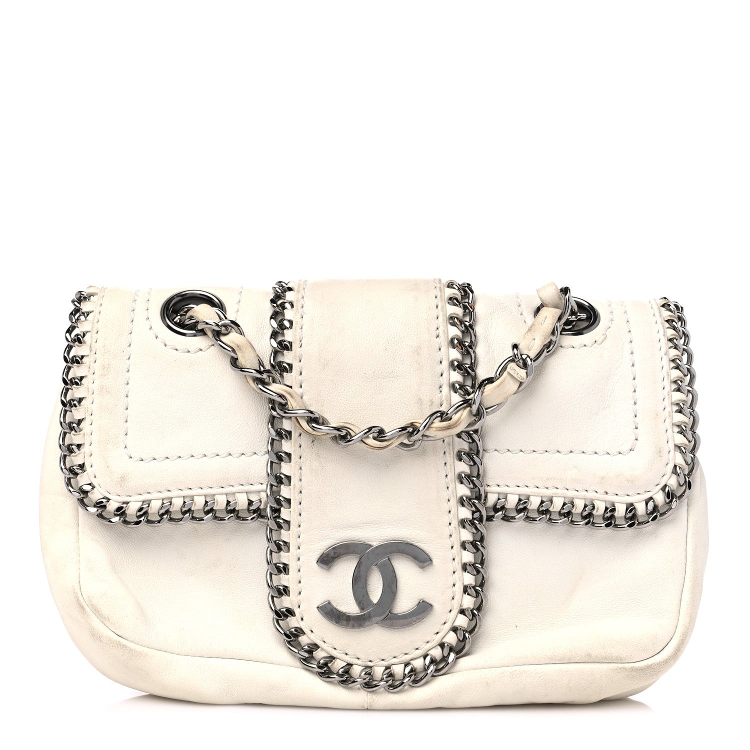 Chanel Lambskin Medium Madison Flap White 1 of 13