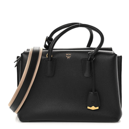 MCM Grained Calfskin Medium Milla Tote Black 1 of 11