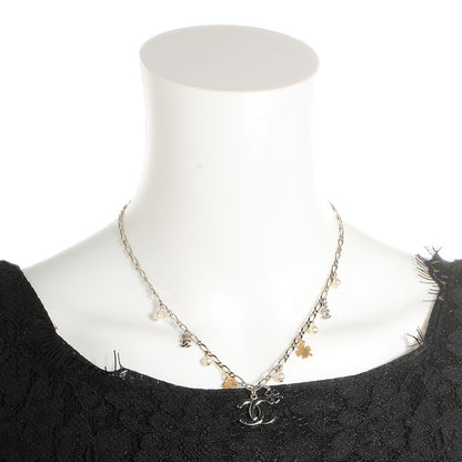 Chanel CC Lucky Charms Necklace Silver 2 of 6