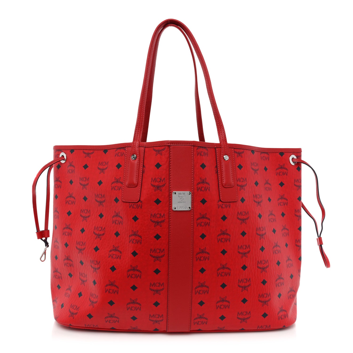 MCM Visetos Large Liz Reversible Shopper Tote Ruby Red 1 of 15