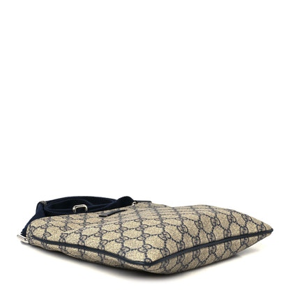 Gucci GG Supreme Monogram Small Flat Messenger Bag Navy 4 of 11
