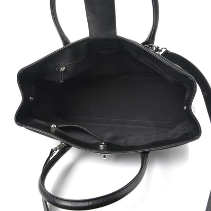 Chanel Calfskin Cerf Executive Shopper Tote Black 6 of 10