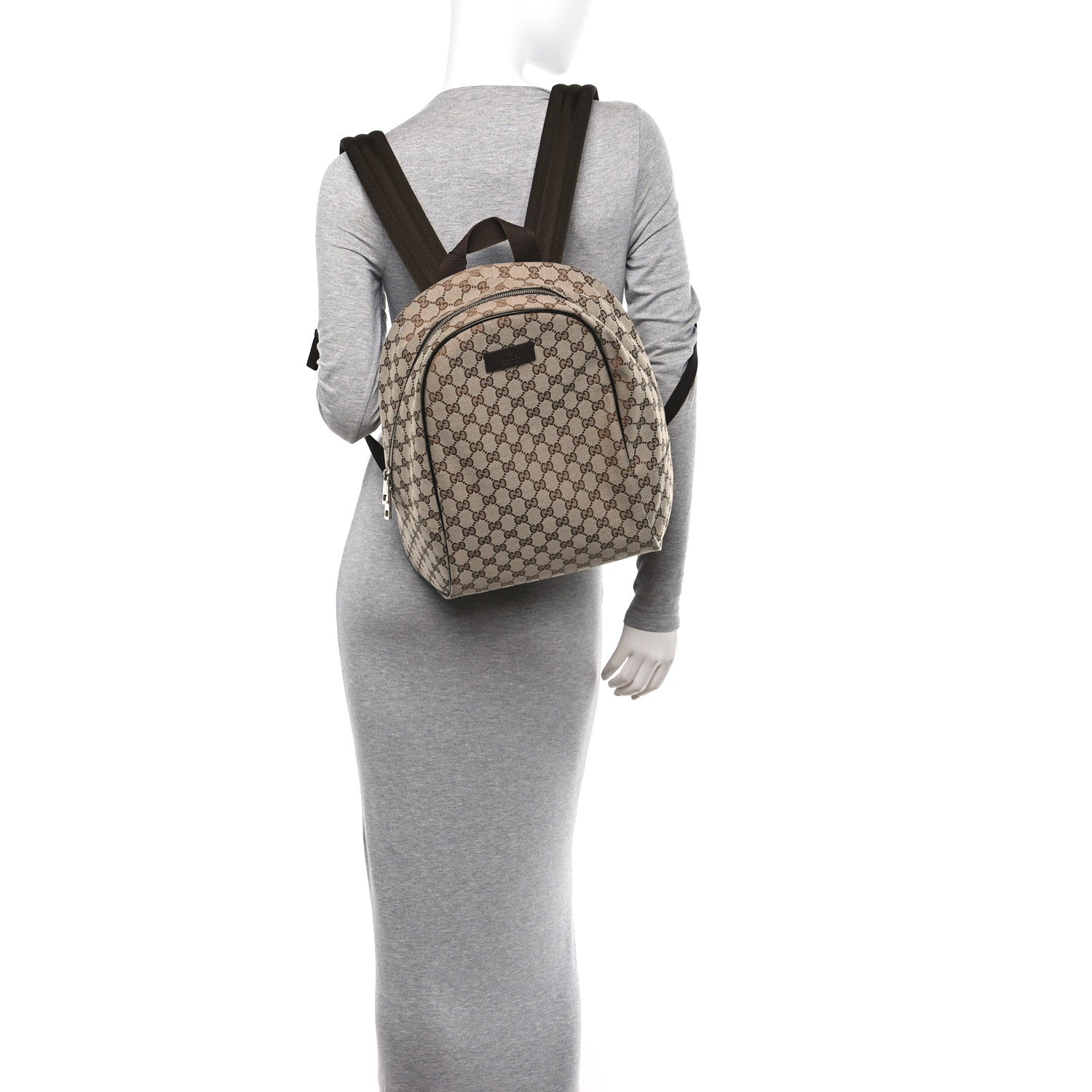 Gucci Monogram Travel Backpack Dark Brown 2 of 10