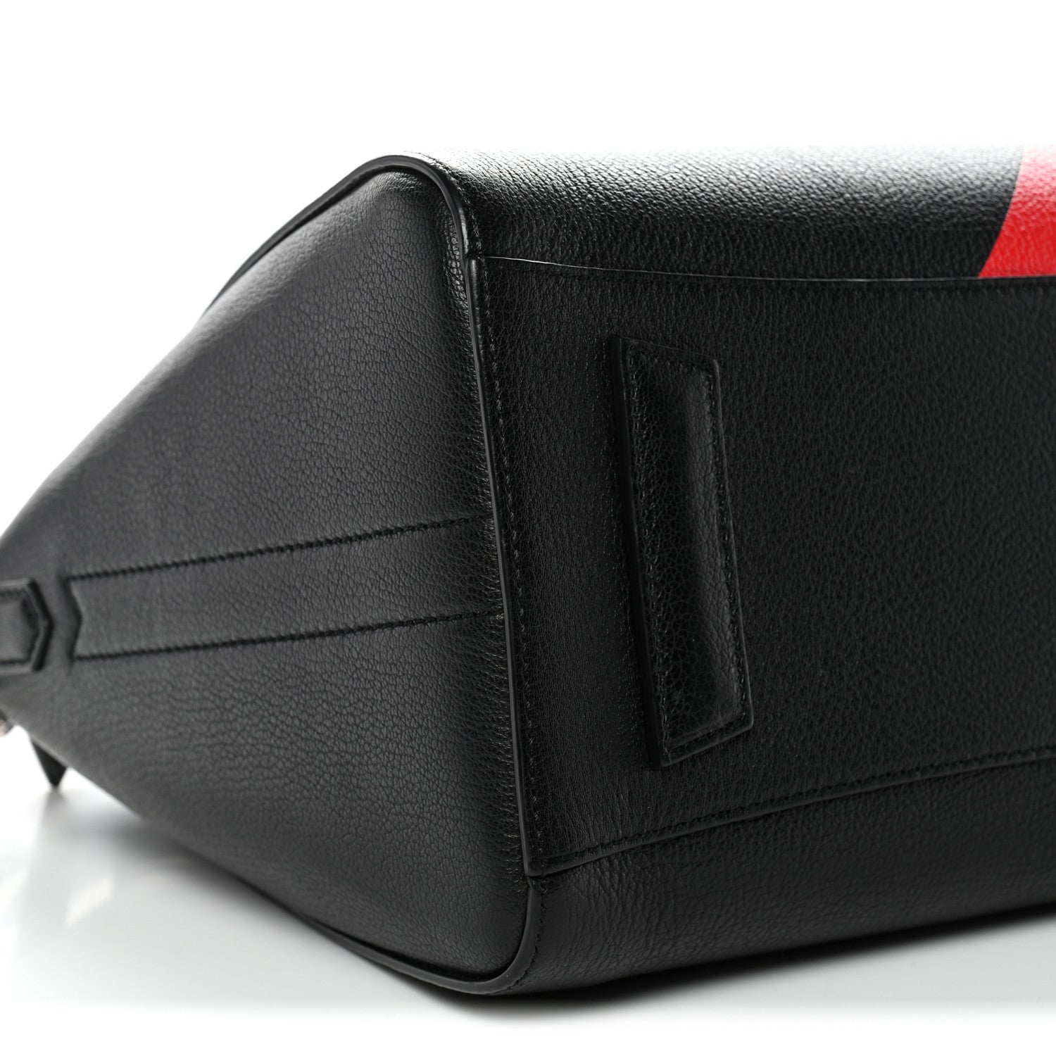Givenchy Sugar Goatskin Striped Small Antigona Black Red 9 of 11
