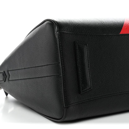 Givenchy Sugar Goatskin Striped Small Antigona Black Red 9 of 11