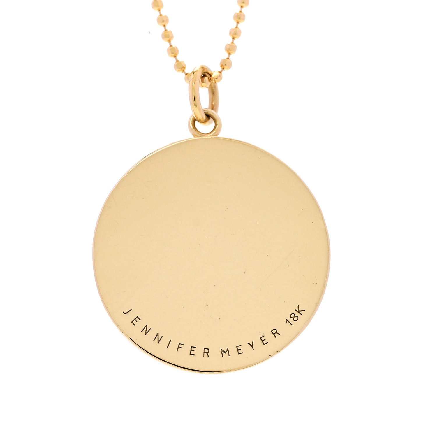 18K Yellow Gold Diamond Good Luck Pendant Necklace