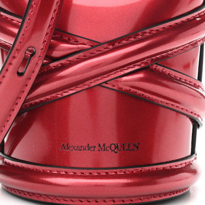 Alexander McQueen Metallic Calfskin The Curve Small Shoulder Bag Red 8 of 10
