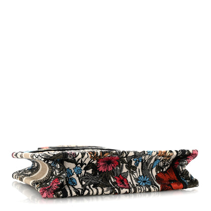 Christian Dior Canvas Embroidered Mille Fleurs Mini Book Tote Multicolor 4 of 11