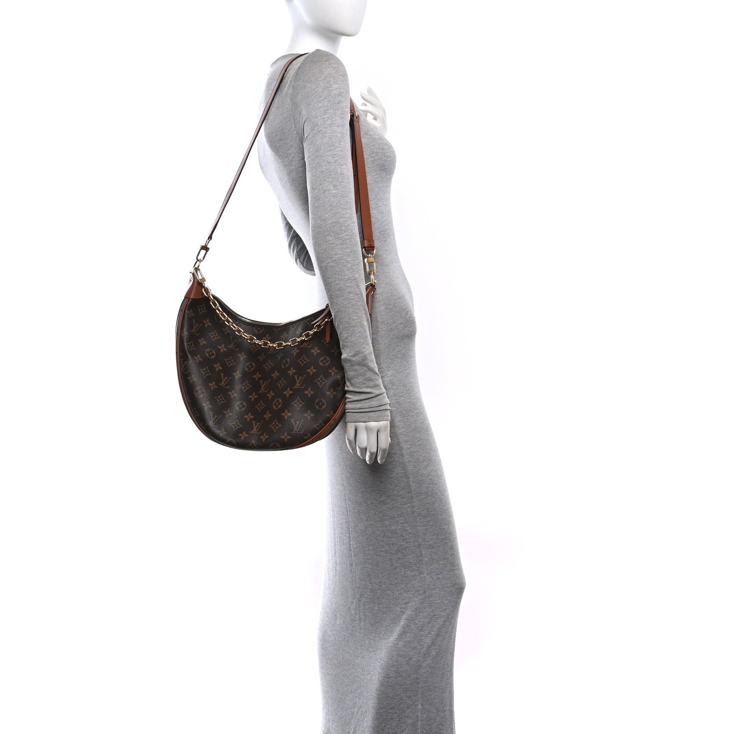 Reverse Monogram Loop Hobo