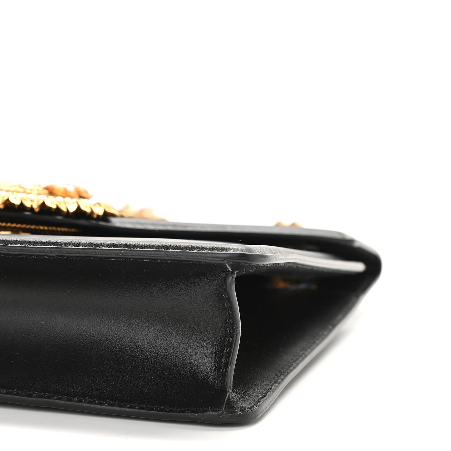 Smooth Calfskin Small Devotion Envelope Bag Black