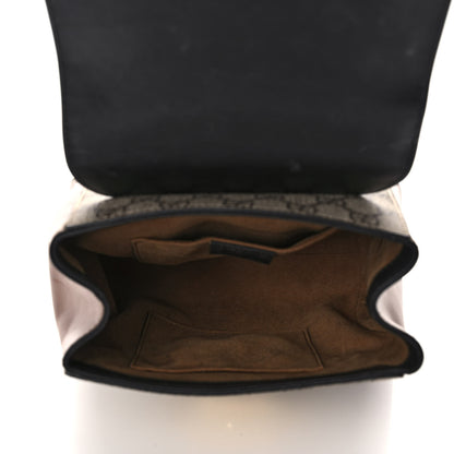 Gucci GG Supreme Monogram Calfskin Padlock Backpack Beige Cuir Black 5 of 13