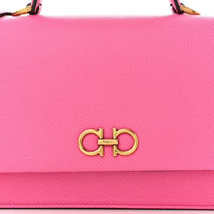Salvatore Ferragamo Hammered Calfskin Gancini Minibag Pink 7 of 9
