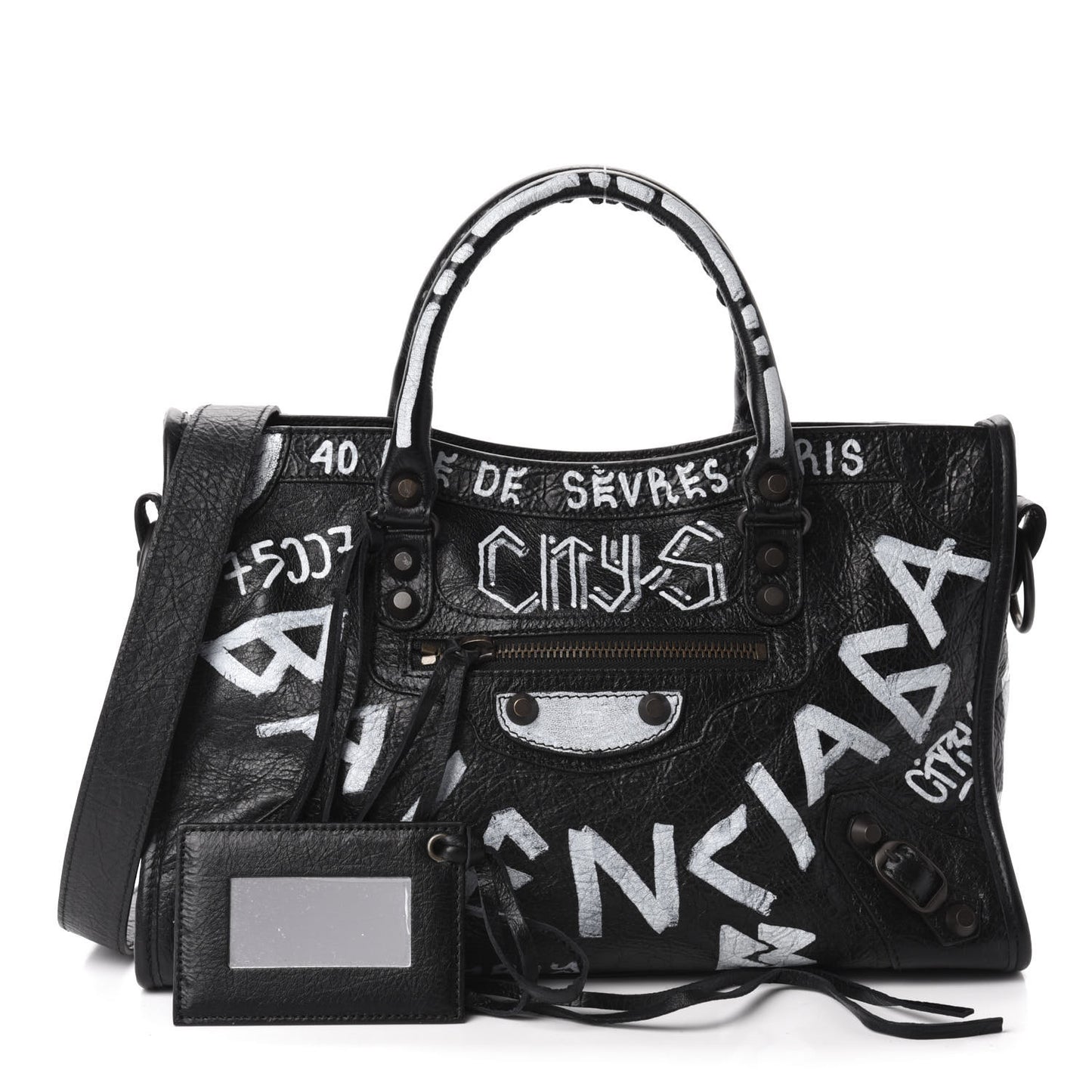 Agneau Classic Hardware Graffiti All Over S City Black