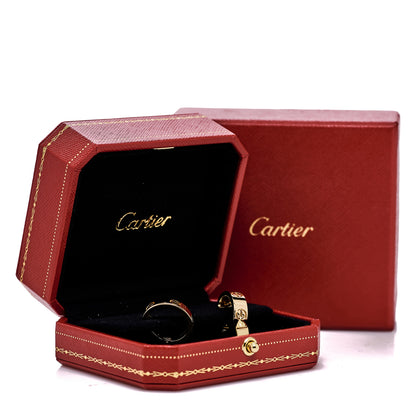 Cartier 18K Yellow Gold 5.5mm LOVE French Clip Hoop Earrings 6 of 6