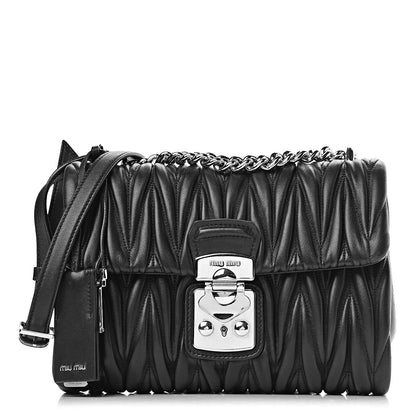 Miu Miu Nappa Matelasse Flap Black 1 of 11