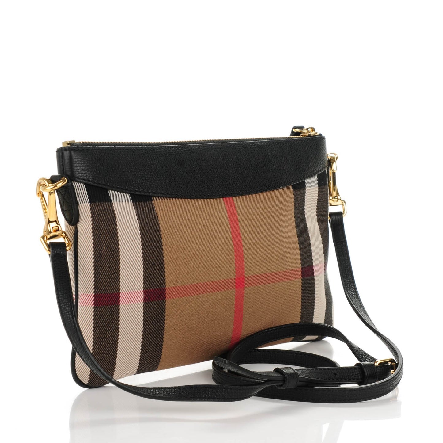 House Check Derby Peyton Crossbody Clutch Bag Black