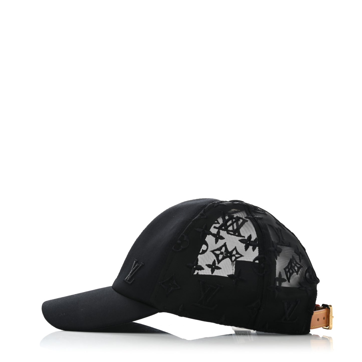 Monogram Mesh Cotton Cap M Black