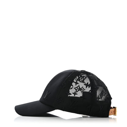 Louis Vuitton Monogram Mesh Cotton Cap M Black 4 of 7