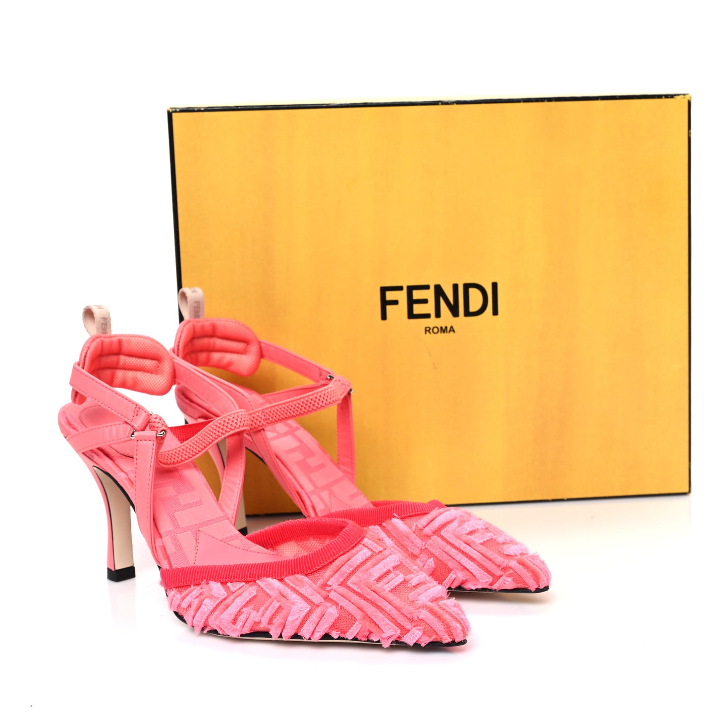Mesh FF Fray Colibri Lite 85mm Slingback Pumps 36.5 Kissed