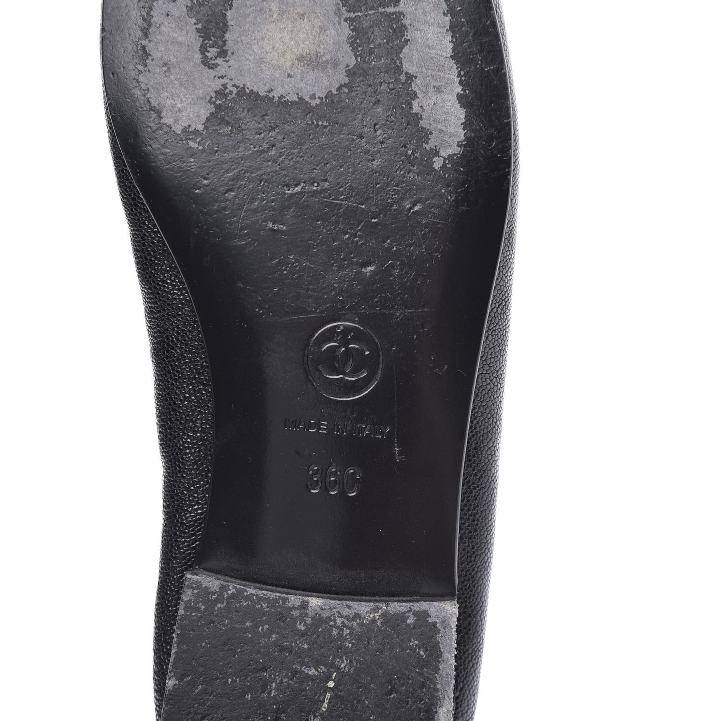 Caviar CC Cap Toe Ballerina Flats 36 Black