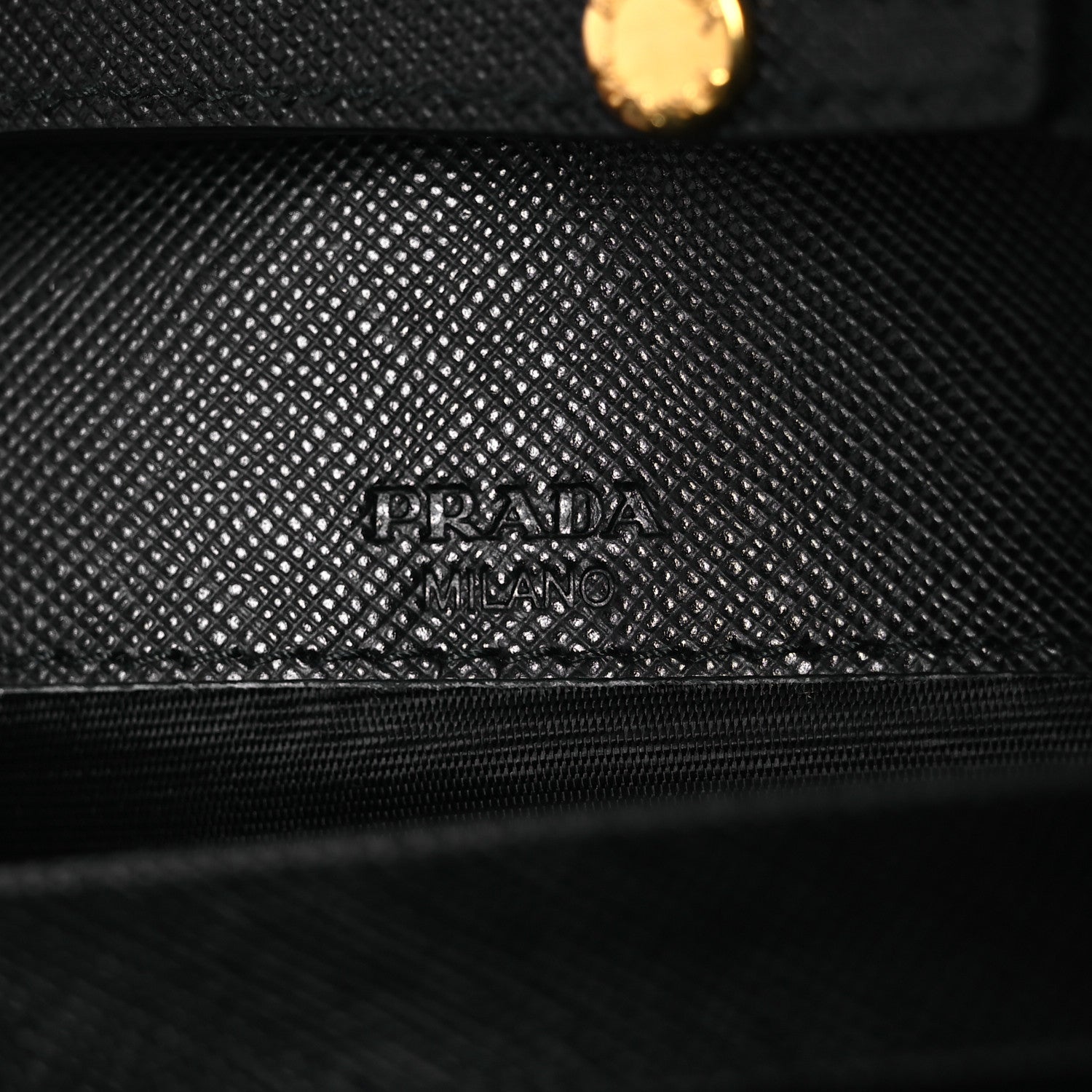 Prada Saffiano Chain Wallet Black 7 of 12