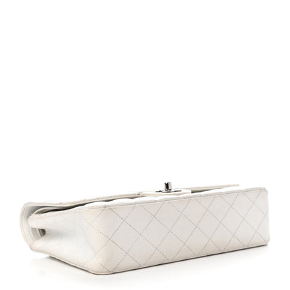 Chanel Caviar Quilted Medium Double Flap Bijoux Chain White 4 of 10