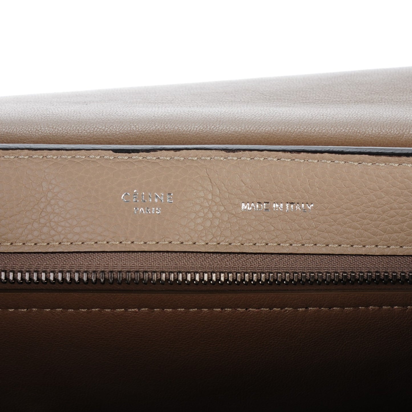 Drummed Calfskin Suede Large Trapeze Dune