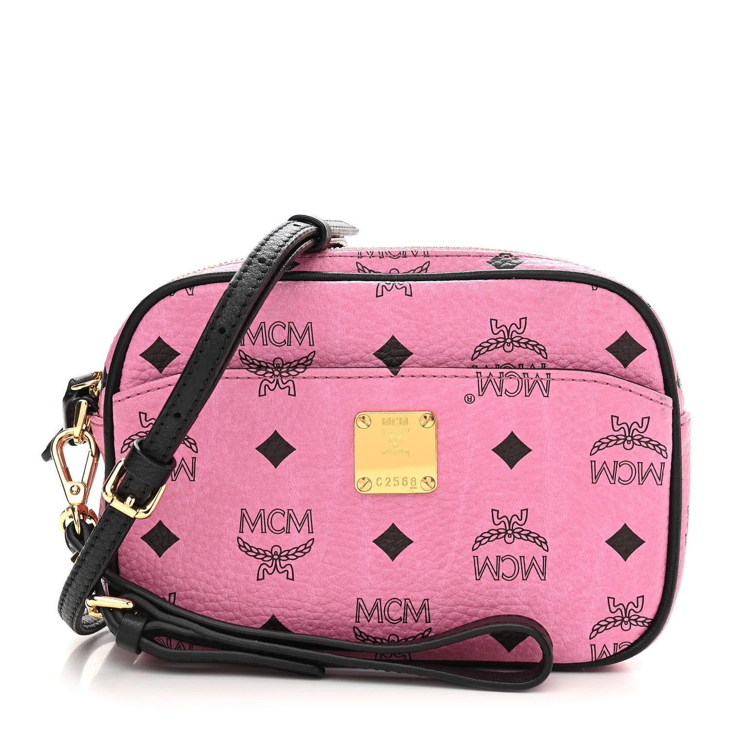 MCM Visetos Mini Camera Crossbody Bag Pink 1 of 12