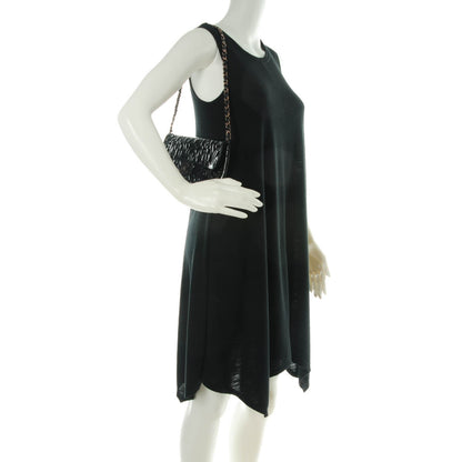 Chanel Patent Camellia Embossed Mini Flap Black 2 of 8