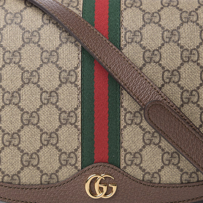 Gucci GG Supreme Monogram Web Small Ophidia Flap Messenger Bag Brown 10 of 10