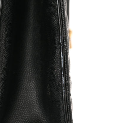 Saint Laurent Grain De Poudre Textured Mixed Matelasse Large Triquilt Monogram Satchel Black 16 of 16