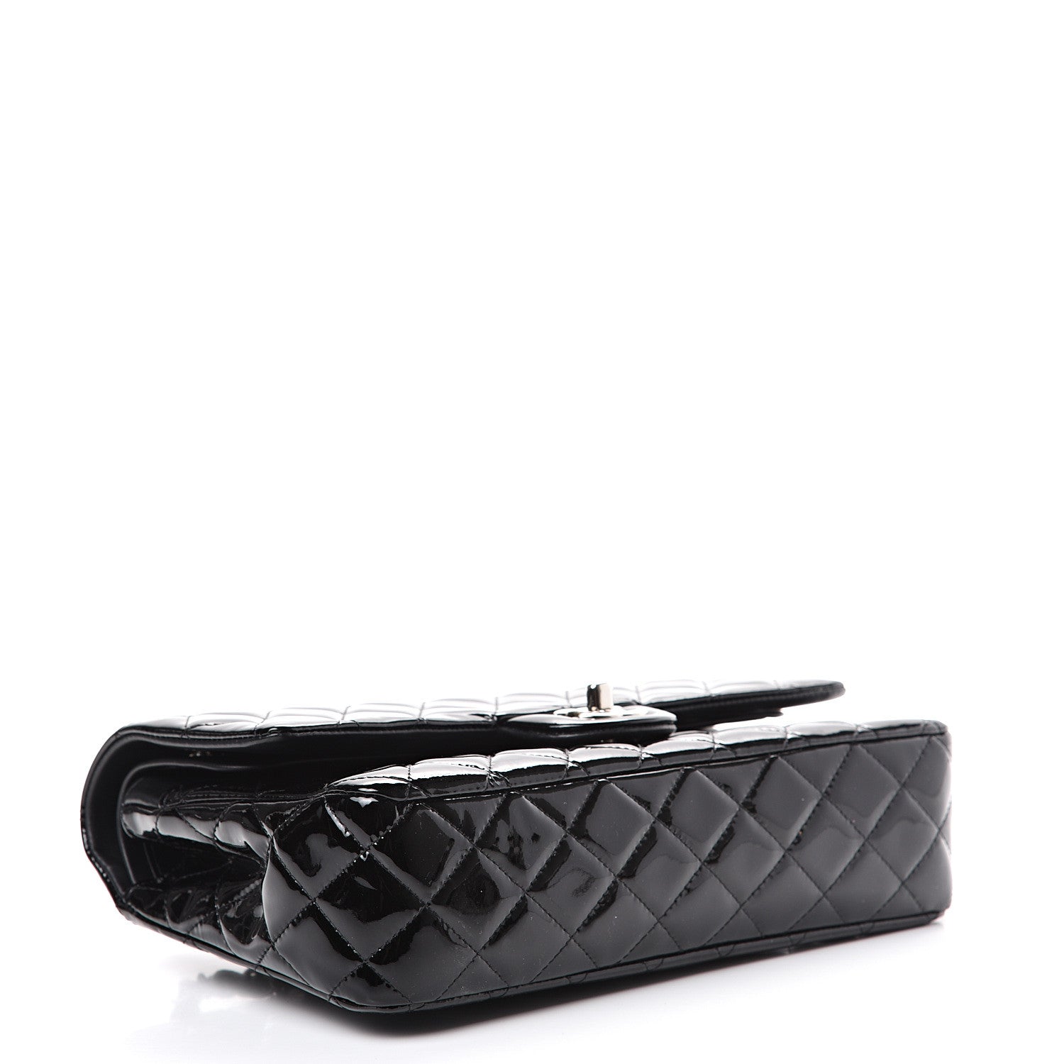 Chanel Patent Quilted Medium Double Flap Black 3 of 12
