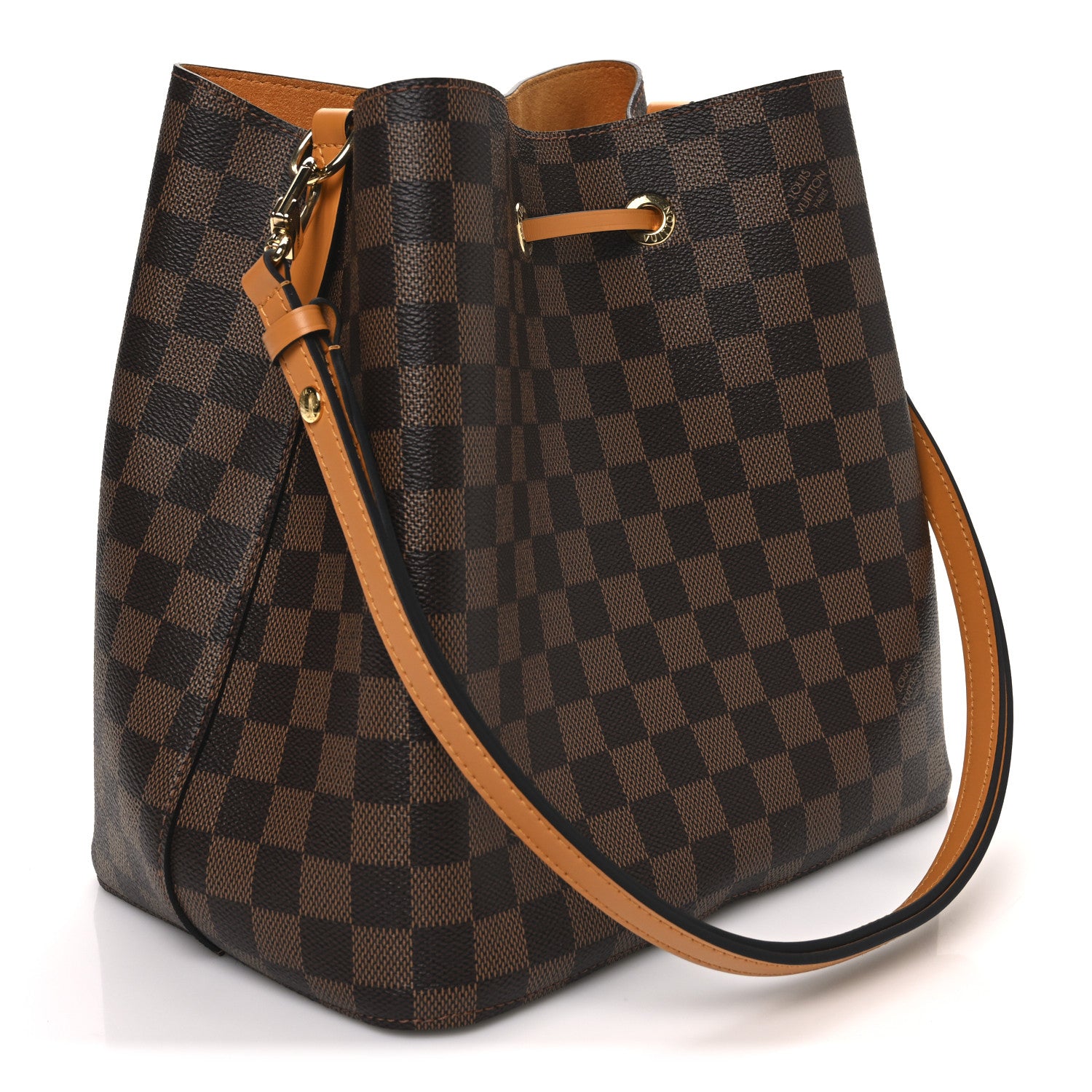Louis Vuitton Damier Ebene Neonoe MM Safran 3 of 10